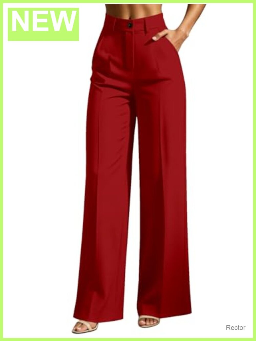 Women's High Waist Wide Leg Tailored Business Casual Work Pants